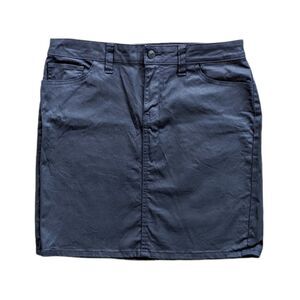 TOMMY Hilfiger Navy Waxed Cotton Mini Skirt Size 6 @c1